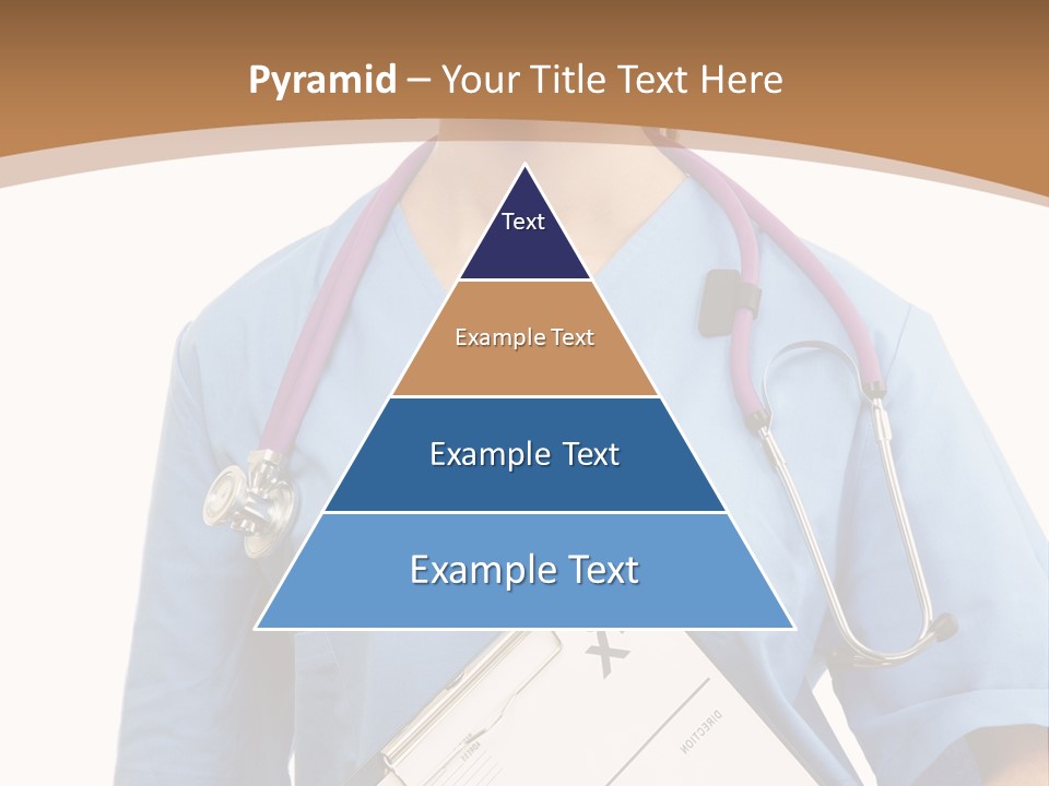 A Woman Doctor In Scrubs Holding A Clipboard PowerPoint Template