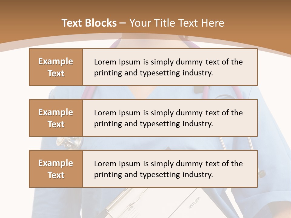 A Woman Doctor In Scrubs Holding A Clipboard PowerPoint Template
