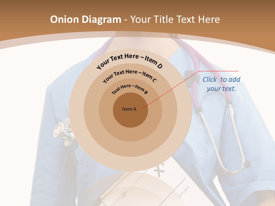 A Woman Doctor In Scrubs Holding A Clipboard PowerPoint Template