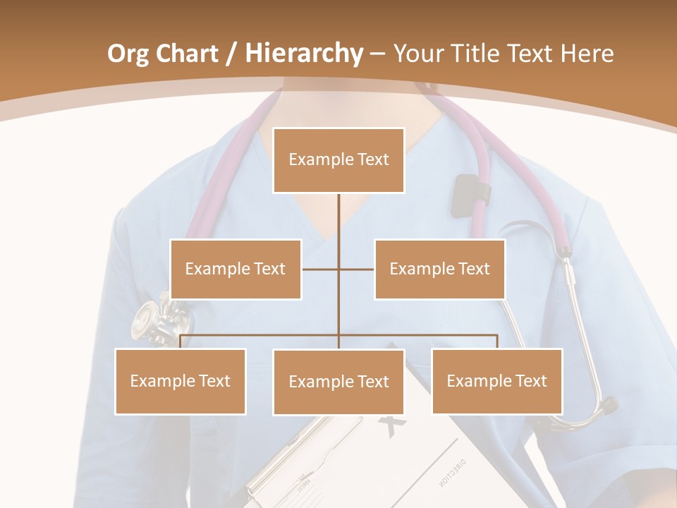 A Woman Doctor In Scrubs Holding A Clipboard PowerPoint Template