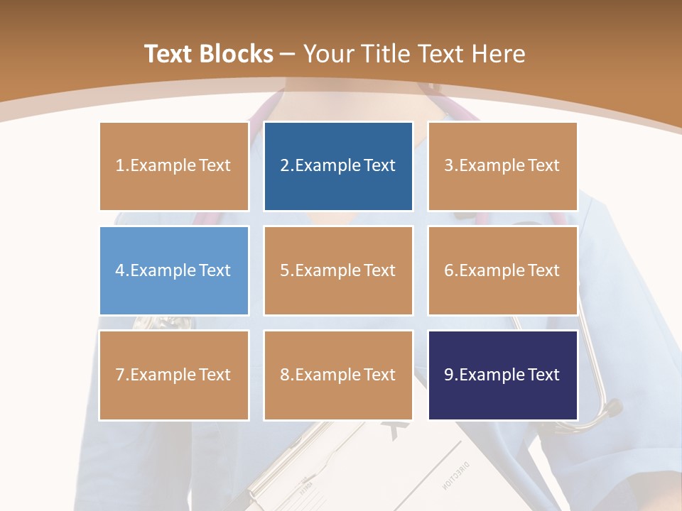 A Woman Doctor In Scrubs Holding A Clipboard PowerPoint Template