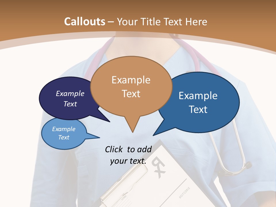 A Woman Doctor In Scrubs Holding A Clipboard PowerPoint Template