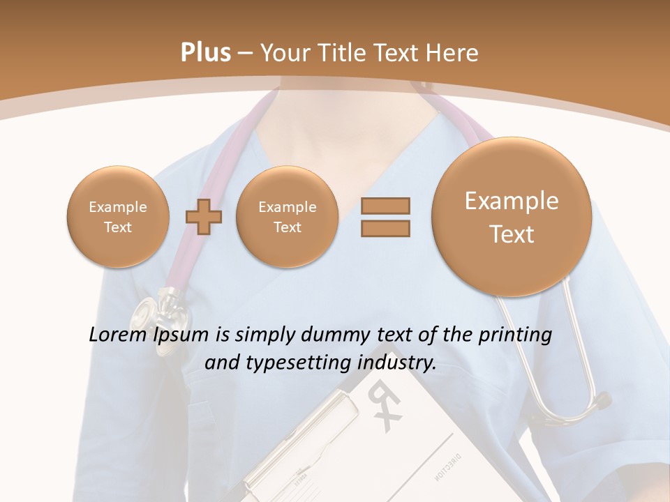 A Woman Doctor In Scrubs Holding A Clipboard PowerPoint Template
