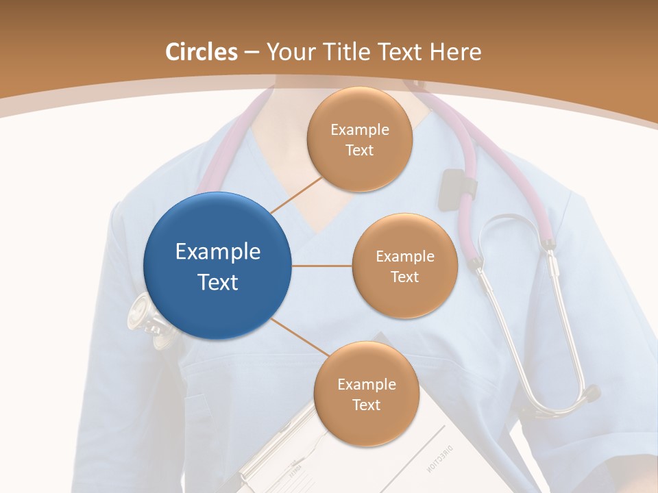 A Woman Doctor In Scrubs Holding A Clipboard PowerPoint Template