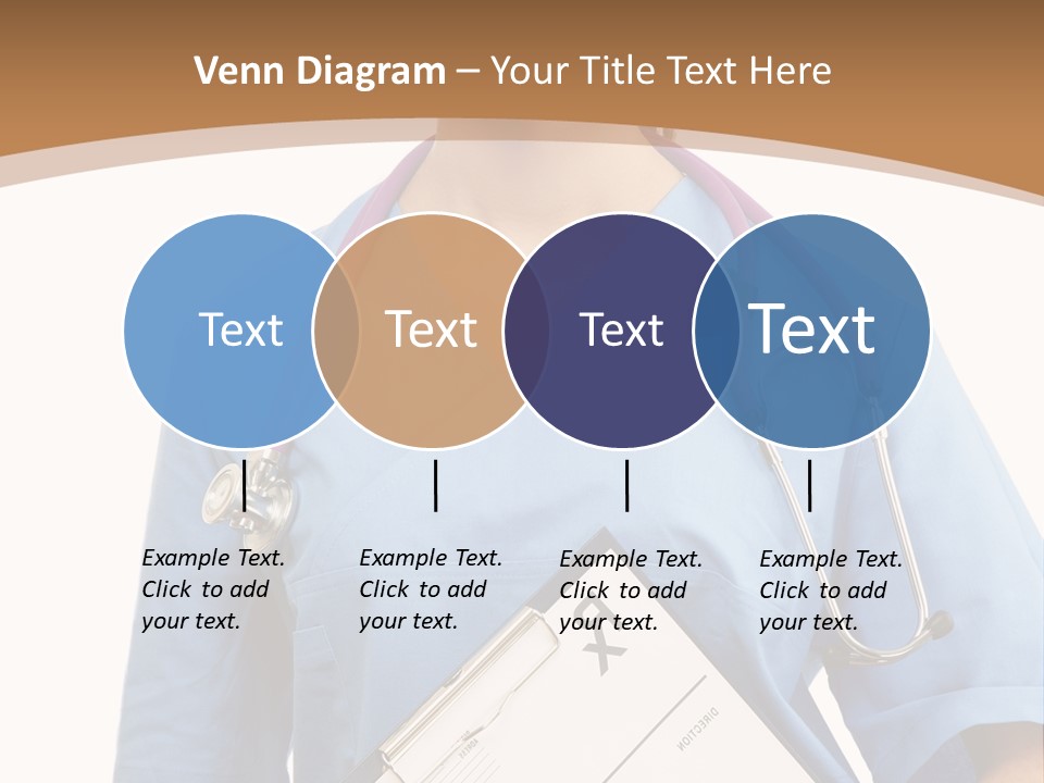 A Woman Doctor In Scrubs Holding A Clipboard PowerPoint Template