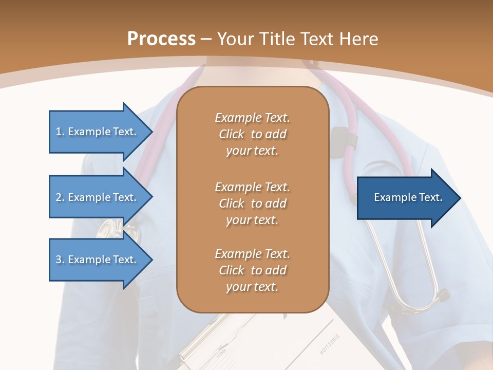 A Woman Doctor In Scrubs Holding A Clipboard PowerPoint Template