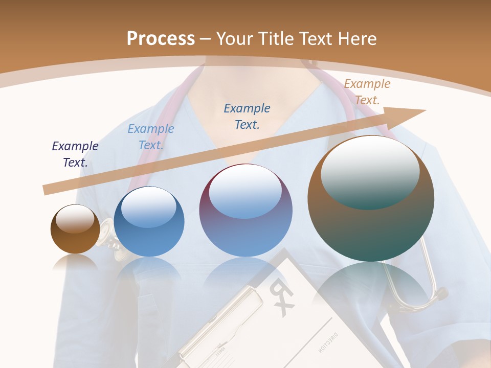 A Woman Doctor In Scrubs Holding A Clipboard PowerPoint Template