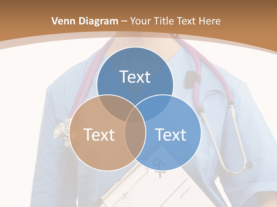 A Woman Doctor In Scrubs Holding A Clipboard PowerPoint Template