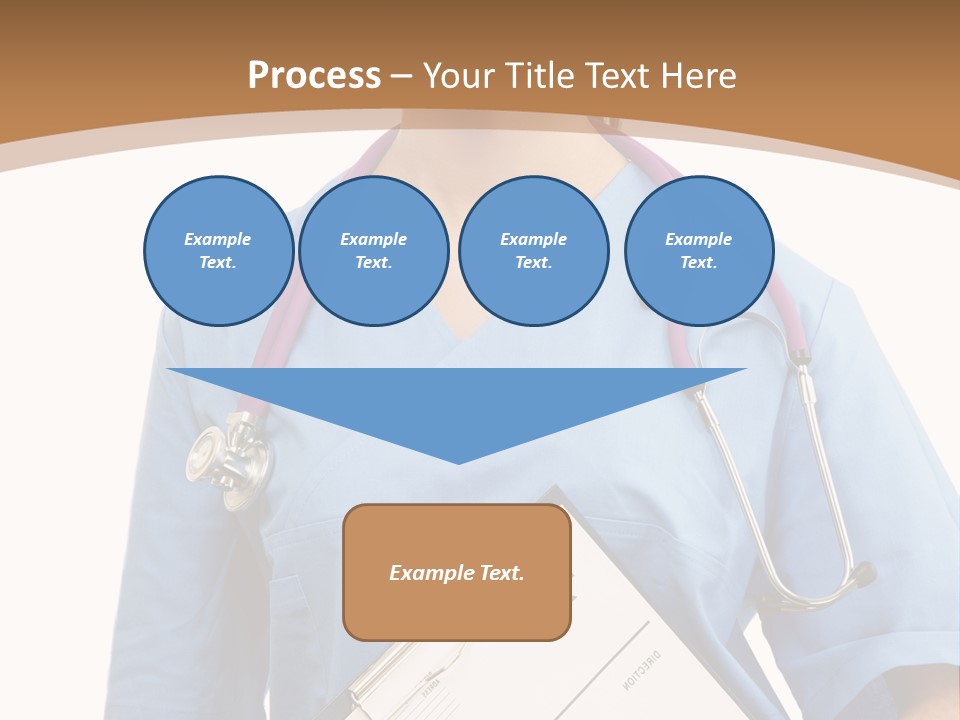 A Woman Doctor In Scrubs Holding A Clipboard PowerPoint Template