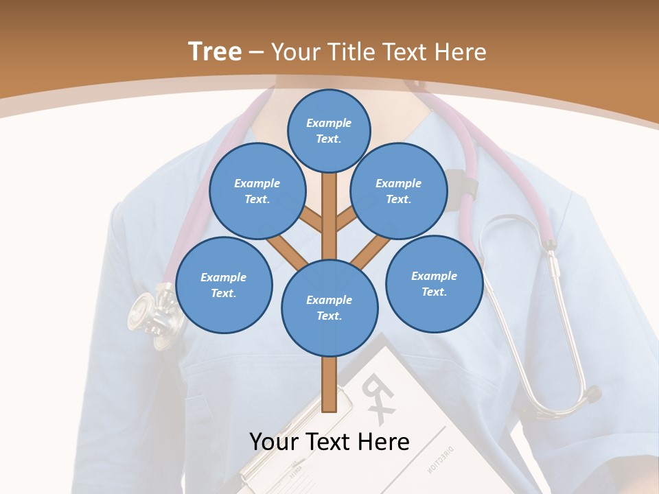 A Woman Doctor In Scrubs Holding A Clipboard PowerPoint Template