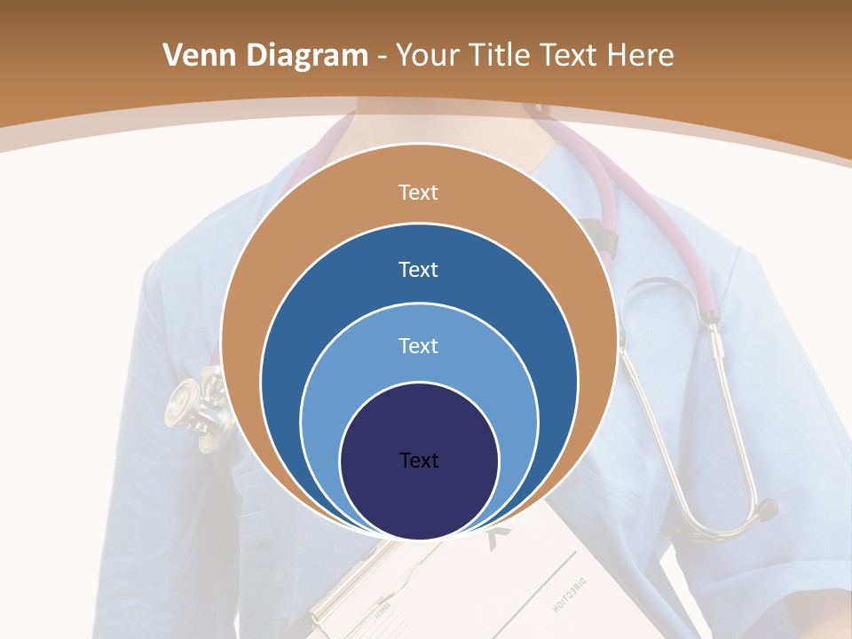 A Woman Doctor In Scrubs Holding A Clipboard PowerPoint Template