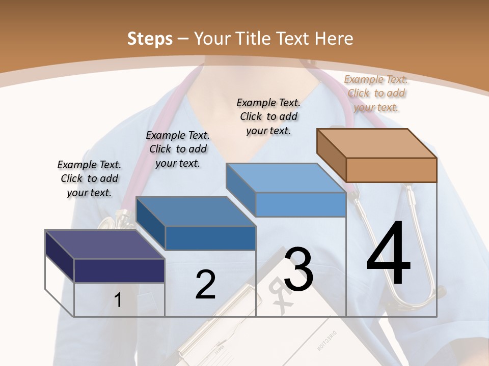 A Woman Doctor In Scrubs Holding A Clipboard PowerPoint Template