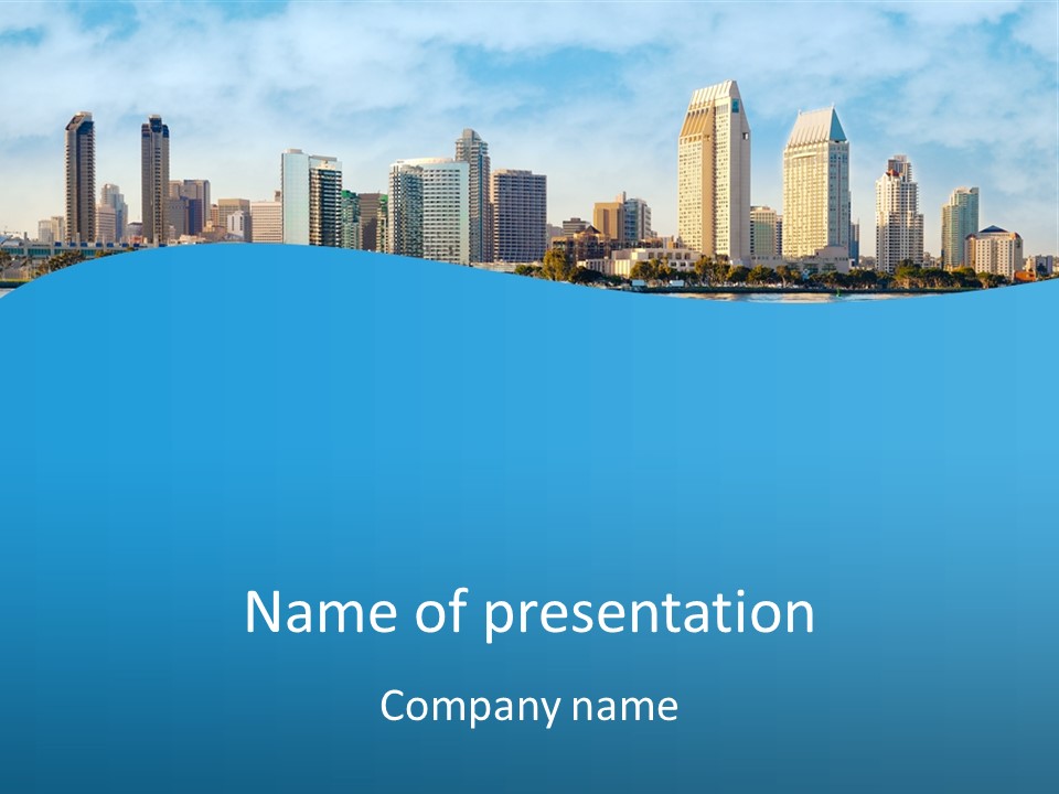A City Under Water Powerpoint Presentation Template PowerPoint Template