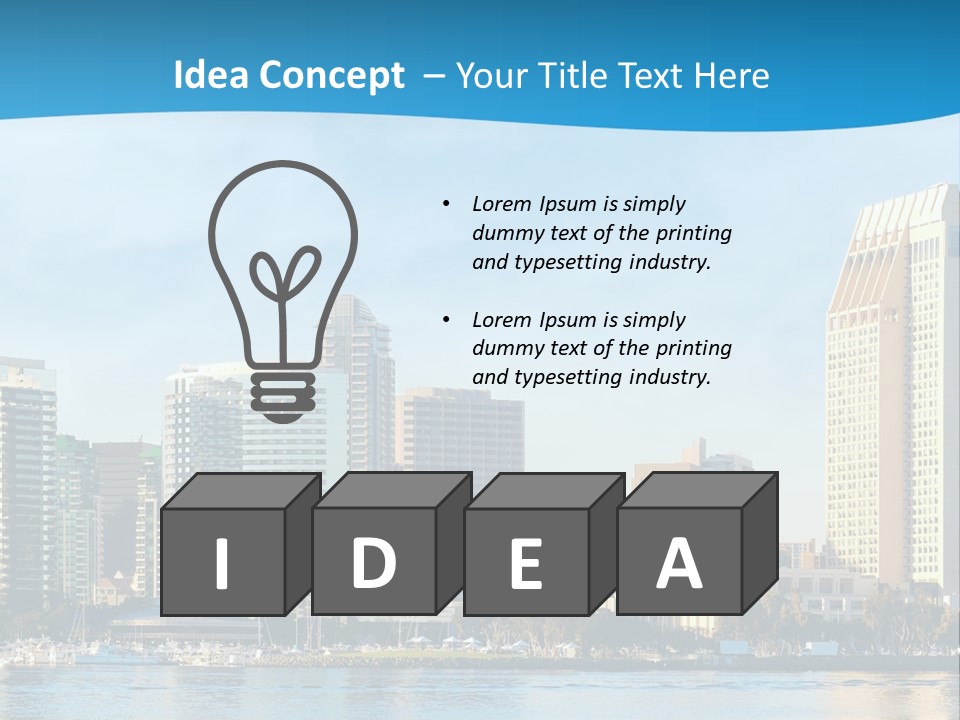 A City Under Water Powerpoint Presentation Template PowerPoint Template