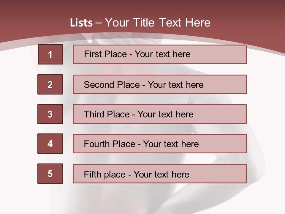A Man Holding His Back In Pain Powerpoint Presentation PowerPoint Template