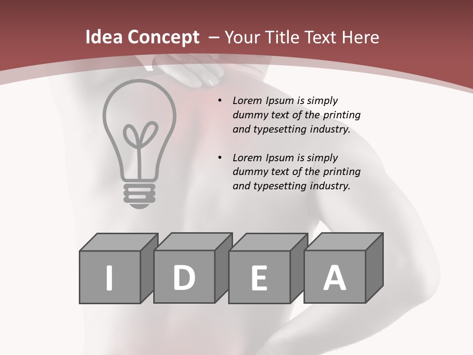 A Man Holding His Back In Pain Powerpoint Presentation PowerPoint Template