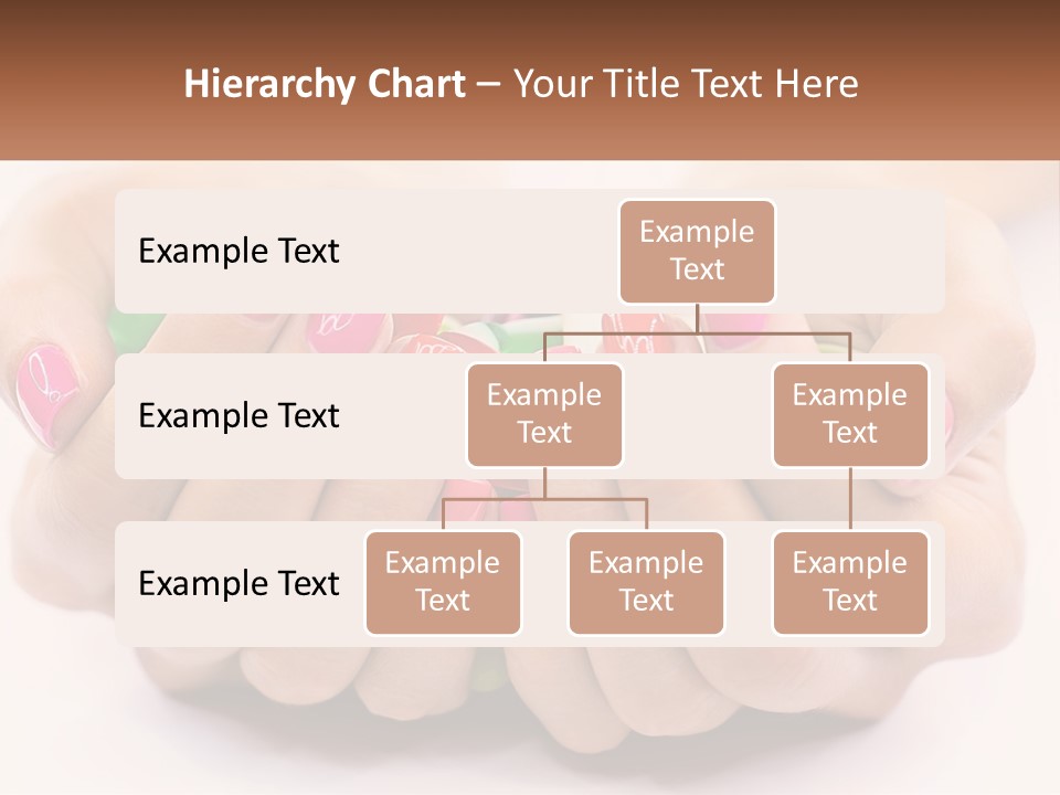 A Woman's Hands With Colorful Nail Polish PowerPoint Template