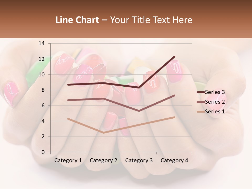 A Woman's Hands With Colorful Nail Polish PowerPoint Template