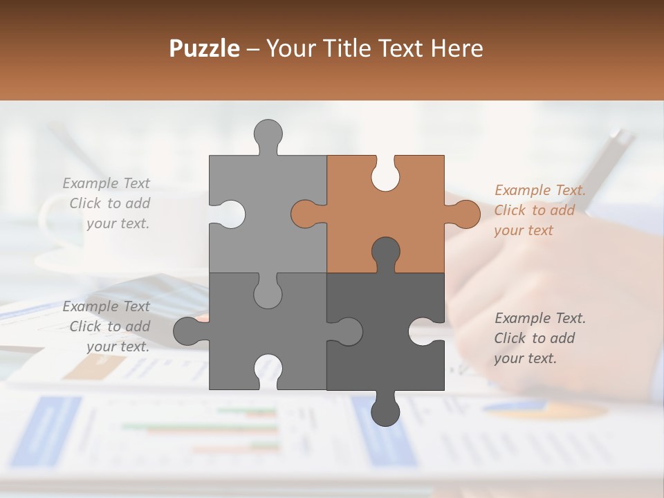 A Person Writing On A Piece Of Paper With A Calculator PowerPoint Template