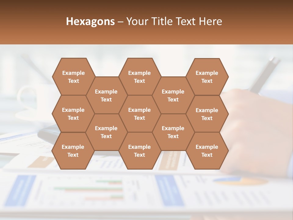 A Person Writing On A Piece Of Paper With A Calculator PowerPoint Template