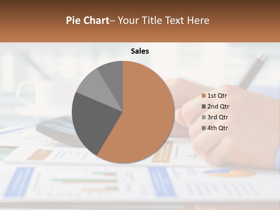 A Person Writing On A Piece Of Paper With A Calculator PowerPoint Template