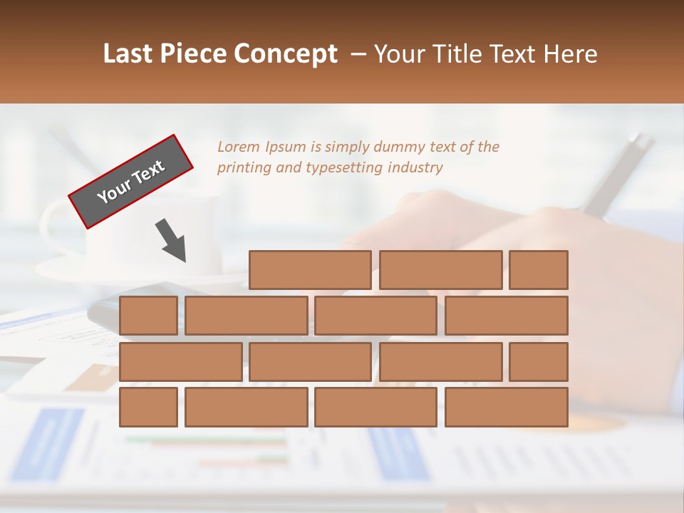 A Person Writing On A Piece Of Paper With A Calculator PowerPoint Template