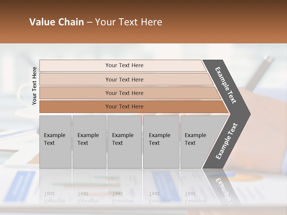 A Person Writing On A Piece Of Paper With A Calculator PowerPoint Template