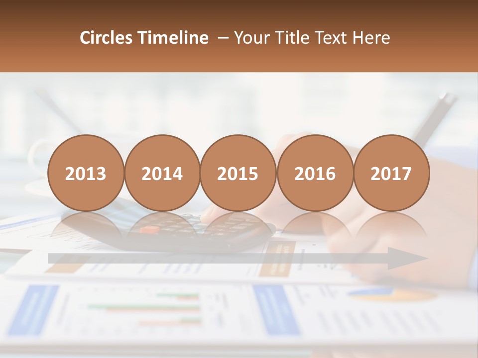 A Person Writing On A Piece Of Paper With A Calculator PowerPoint Template