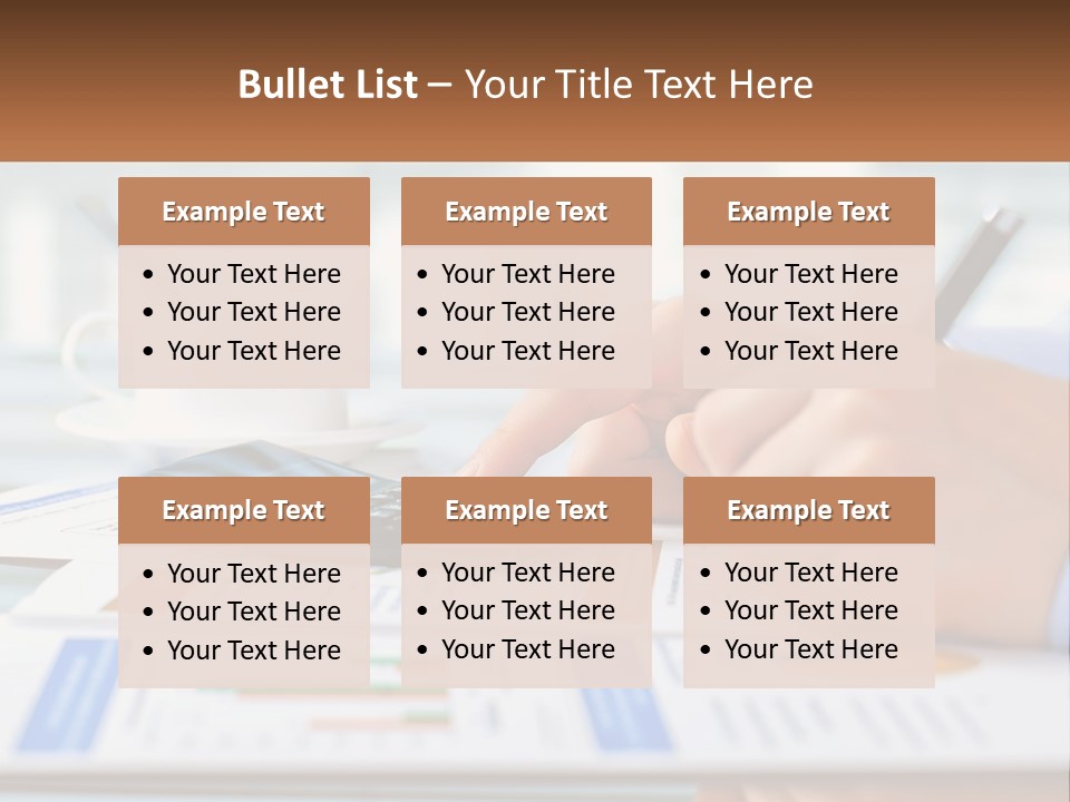 A Person Writing On A Piece Of Paper With A Calculator PowerPoint Template