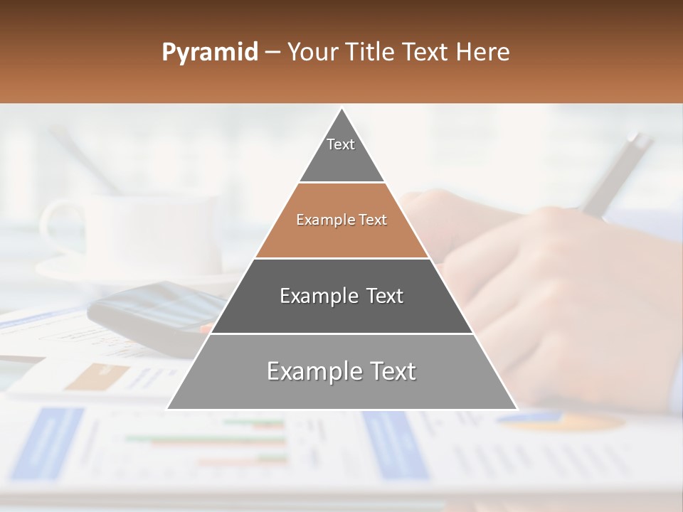 A Person Writing On A Piece Of Paper With A Calculator PowerPoint Template