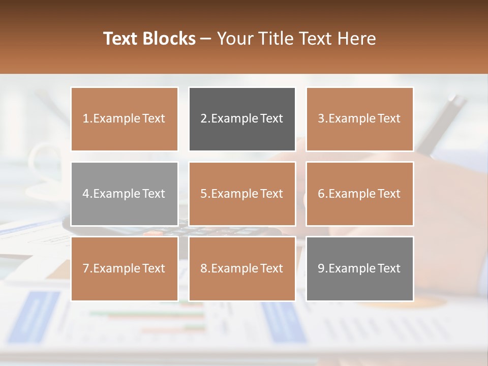 A Person Writing On A Piece Of Paper With A Calculator PowerPoint Template