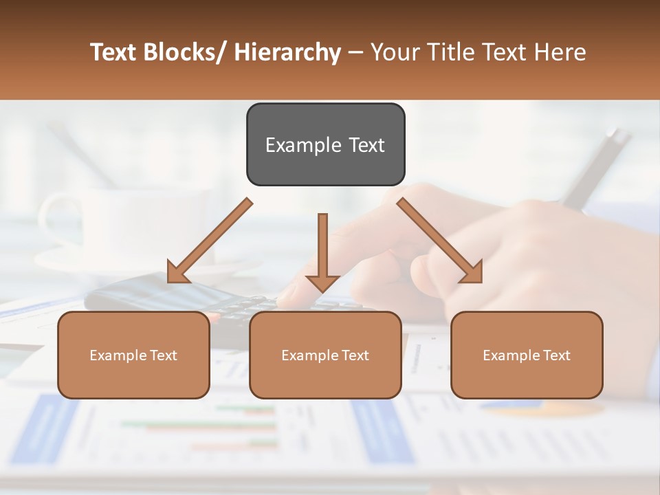 A Person Writing On A Piece Of Paper With A Calculator PowerPoint Template