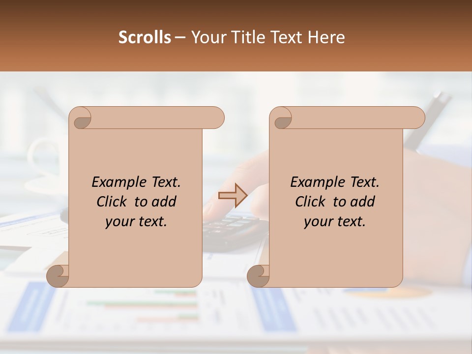 A Person Writing On A Piece Of Paper With A Calculator PowerPoint Template
