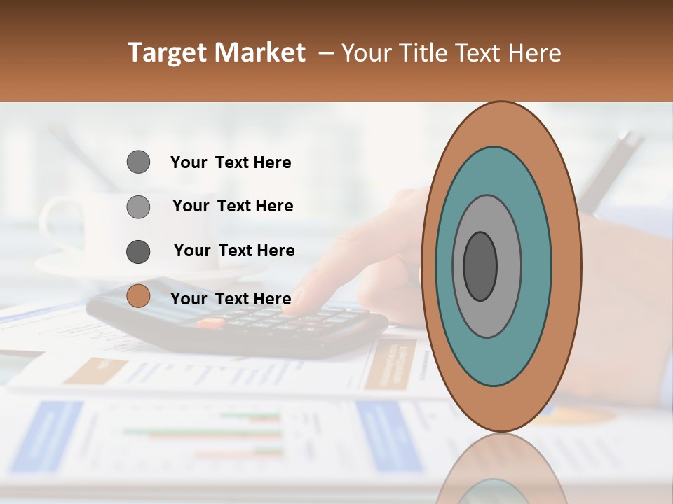 A Person Writing On A Piece Of Paper With A Calculator PowerPoint Template