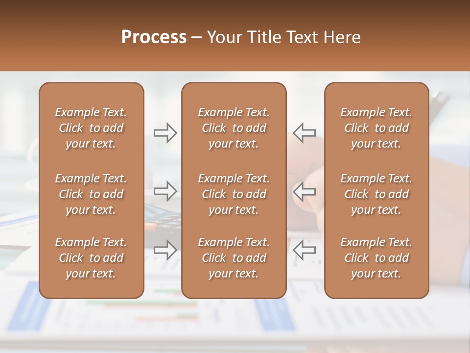 A Person Writing On A Piece Of Paper With A Calculator PowerPoint Template