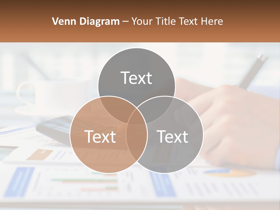 A Person Writing On A Piece Of Paper With A Calculator PowerPoint Template