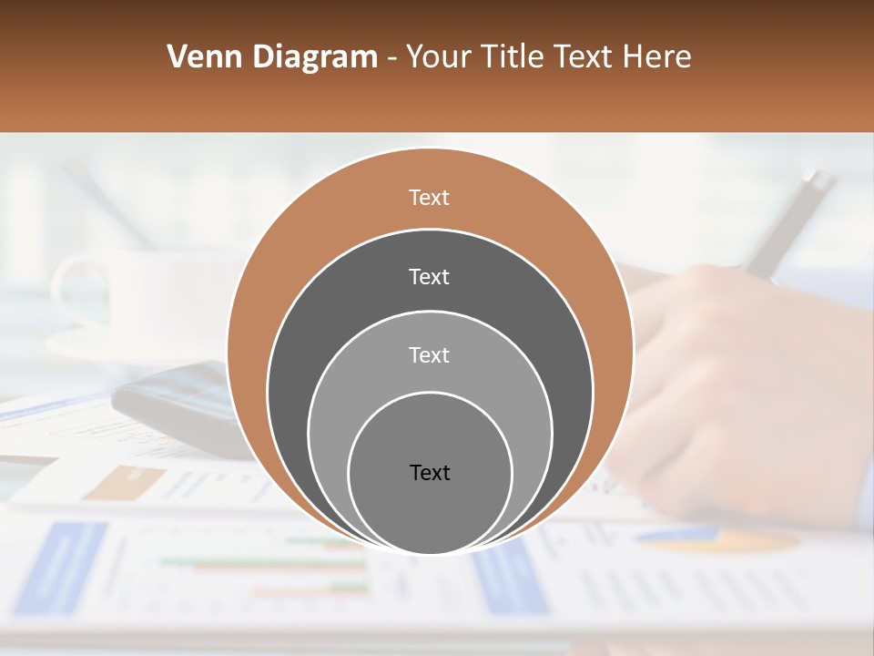 A Person Writing On A Piece Of Paper With A Calculator PowerPoint Template
