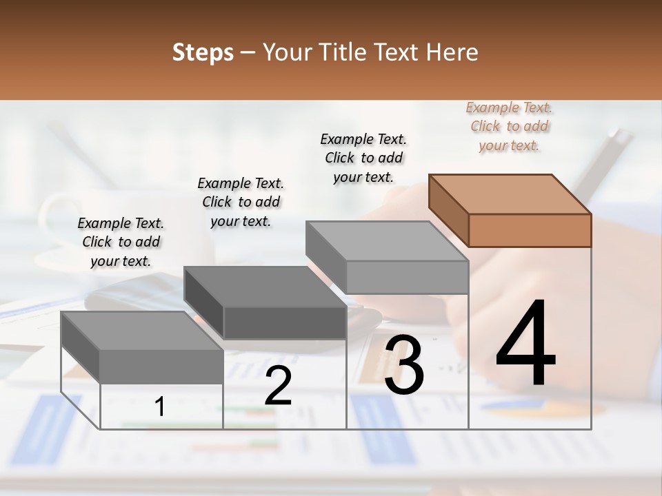 A Person Writing On A Piece Of Paper With A Calculator PowerPoint Template