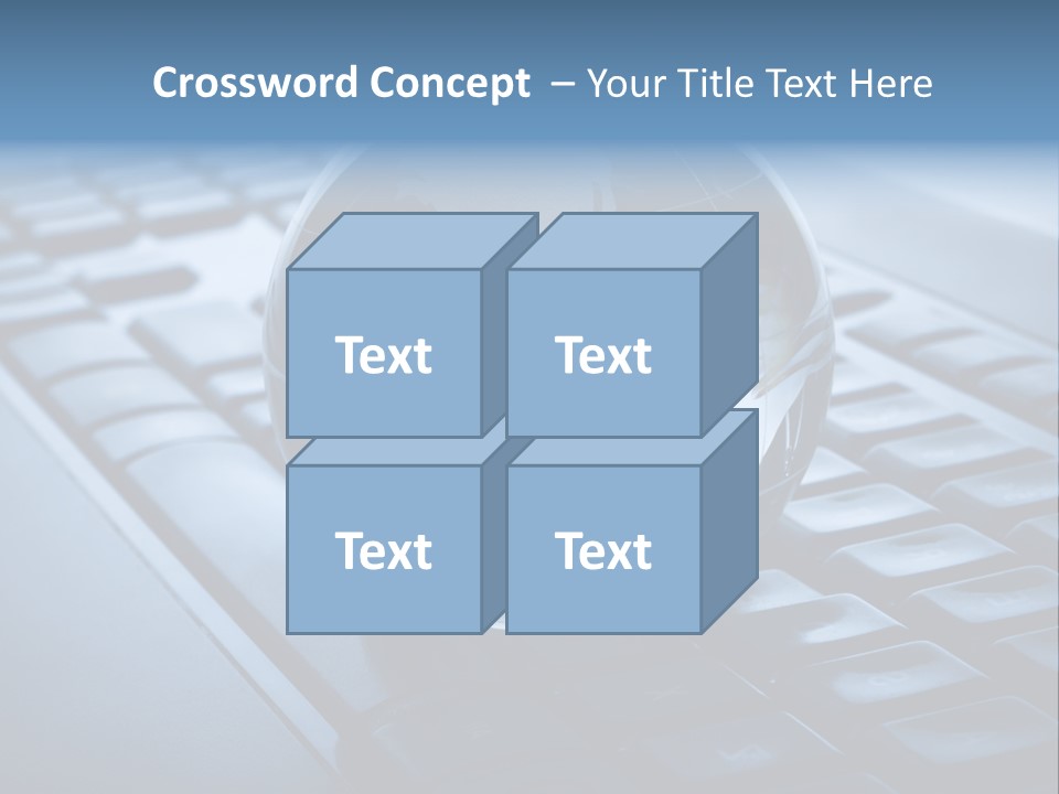 A Globe On Top Of A Computer Keyboard PowerPoint Template