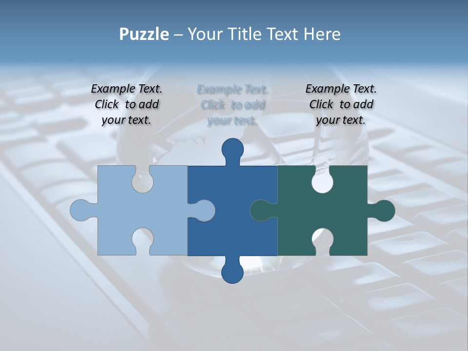 A Globe On Top Of A Computer Keyboard PowerPoint Template