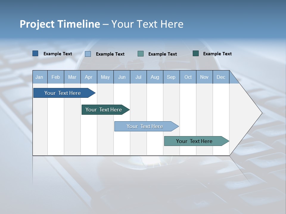 A Globe On Top Of A Computer Keyboard PowerPoint Template