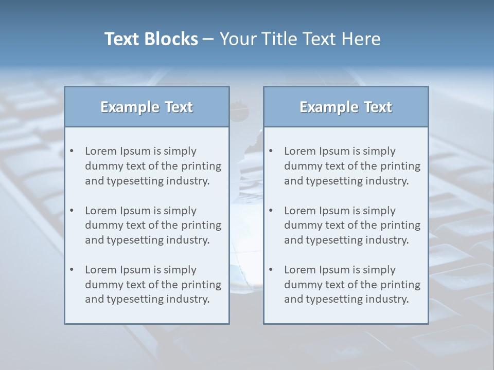 A Globe On Top Of A Computer Keyboard PowerPoint Template