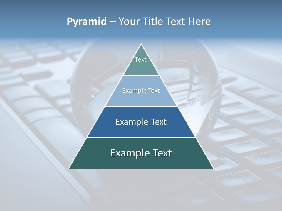 A Globe On Top Of A Computer Keyboard PowerPoint Template