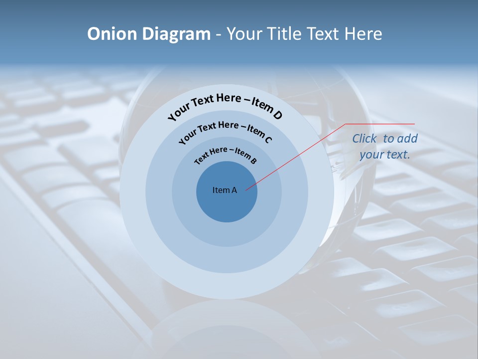 A Globe On Top Of A Computer Keyboard PowerPoint Template