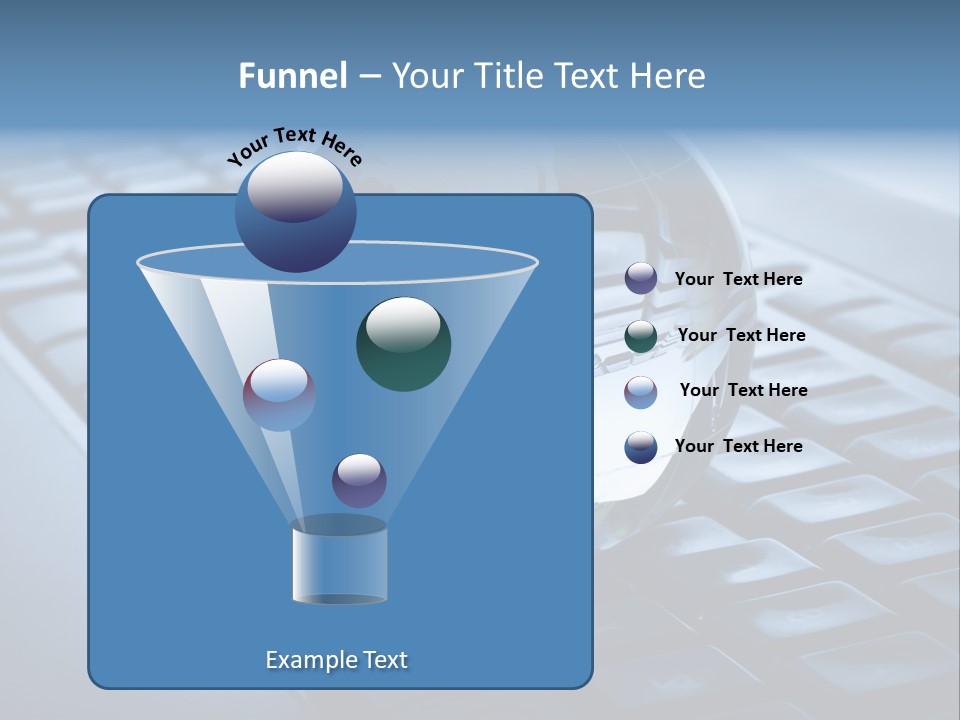 A Globe On Top Of A Computer Keyboard PowerPoint Template
