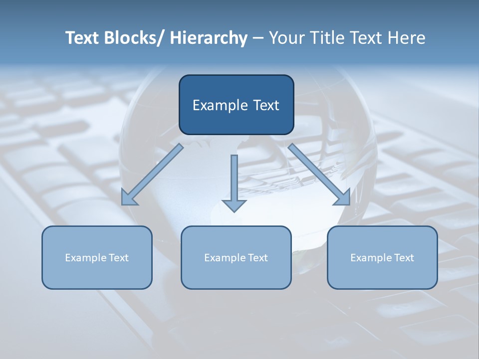 A Globe On Top Of A Computer Keyboard PowerPoint Template