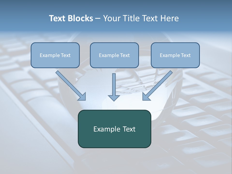 A Globe On Top Of A Computer Keyboard PowerPoint Template