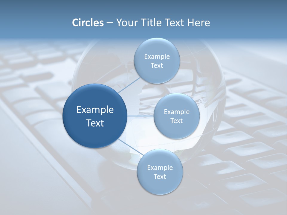 A Globe On Top Of A Computer Keyboard PowerPoint Template