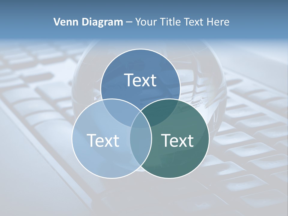A Globe On Top Of A Computer Keyboard PowerPoint Template