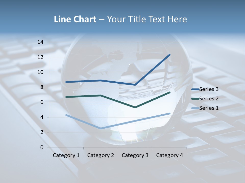 A Globe On Top Of A Computer Keyboard PowerPoint Template